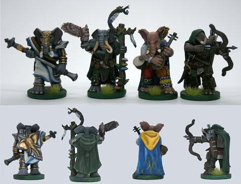 Krakenships Elphas (Loxodon) Cleric - Unpainted